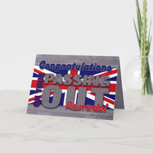 Carte Félicitations à Passout Parade, Union Jack (Devant)