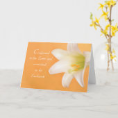 Carte Félicitations à RCIA Lily Golden Color (Fleur jaune)