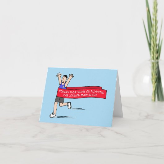 Carte Félicitations à Running London Marathon (Devant)