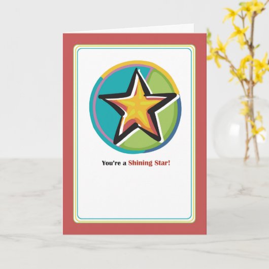 Carte Félicitations à Shining Star (Fleur jaune)