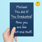 Carte Félicitations à Smart Grad Funny Humour Graduation