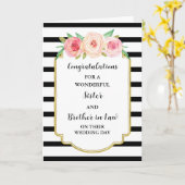 Carte Félicitations à Soeur et Frère en Droit (Fleur jaune)