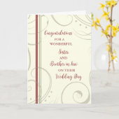 Carte Félicitations à Soeur et Frère en Droit (Fleur jaune)