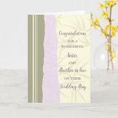 Carte Félicitations à Soeur et Frère en Droit (Fleur jaune)