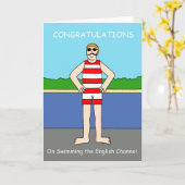 Carte Félicitations à Swimmimg the English Channel (Fleur jaune)