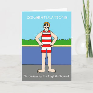 Carte Félicitations à Swimmimg the English Channel