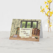 Carte Félicitations à Tenure (Fleur jaune)