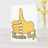 Carte Félicitations à Thumbs Up Cartoon Card (Fleur jaune)