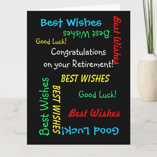 Carte Félicitations à tous pour notre retraite, JUMBO (Devant)