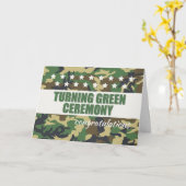 Carte Félicitations à Turning Green Cérémonie avec les é (Fleur jaune)