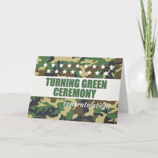Carte Félicitations à Turning Green Cérémonie avec les é (Devant)