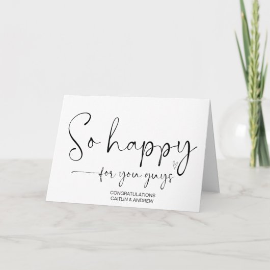 Carte Félicitations à un Fiançailles Mariage si heureux (Devant)