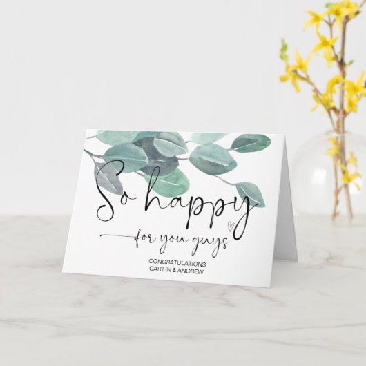 Carte Félicitations à un Fiançailles Mariage si heureux (Fleur jaune)