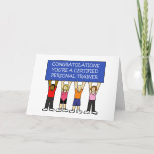 Carte Félicitations à un formateur personnel certifié