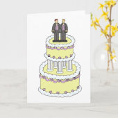 Carte Félicitations à un Mariage gay masculin (Fleur jaune)