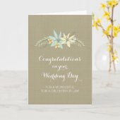 Carte Félicitations à votre belle-fille et gendre pour l (Fleur jaune)