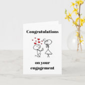 Carte Félicitations à votre fiançailles (Fleur jaune)