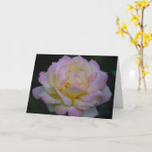 Carte Félicitations à votre fiançailles (Fleur jaune)