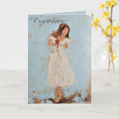 Carte Félicitations à votre fiançailles (Fleur jaune)