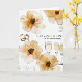 Carte Félicitations à votre Fiançailles (Fleur jaune)