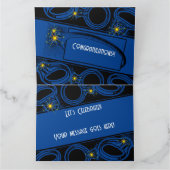 Carte Félicitations à votre Fiançailles ! (Bleu Foncé) (Intérieur)