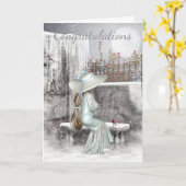 Carte Félicitations à votre Mariage (Fleur jaune)