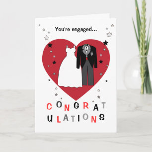 Carte Félicitations à votre mariée et mariée fiançailles