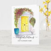 Carte félicitations à votre nouvel agent immobilier (Fleur jaune)
