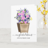 Carte félicitations à votre nouvel agent immobilier (Fleur jaune)