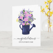 Carte félicitations à votre nouvel agent immobilier (Fleur jaune)