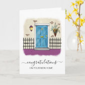 Carte félicitations à votre nouvel agent immobilier (Fleur jaune)