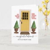 Carte félicitations à votre nouvel agent immobilier (Fleur jaune)