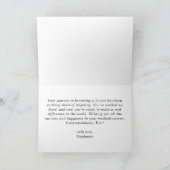 Carte Félicitations à White Coat, Docteur Élégant Person (Intérieur)