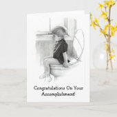 CARTE FÉLICITATIONS, ACCOMPLISSEMENT : HUMOUR (Fleur jaune)