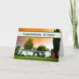 Carte Félicitations Agent immobilier, Société de prêt Me