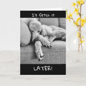 Carte Félicitations amusantes à la retraite avec des can (Fleur jaune)