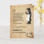 Carte Félicitations Amusantes & Mignonnes Infirmières (Fleur jaune)