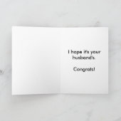 Carte Félicitations amusantes pour la grossesse (Intérieur)