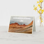 Carte Félicitations Aquarelle Désert Occidental (Fleur jaune)