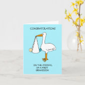 Carte Félicitations Arrivée d'un premier petit-fils (Fleur jaune)