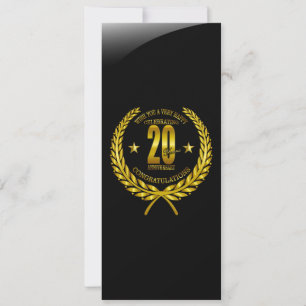 Carte Félicitations au 20e anniversaire
