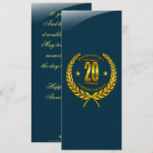 Carte Félicitations au 20e anniversaire (Devant / Derrière)