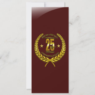 Carte Félicitations au 25e anniversaire