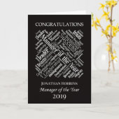 Carte Félicitations au directeur de l'année (Fleur jaune)