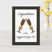 Carte Félicitations au Fiançailles de Votre Fils ! (Fleur jaune)