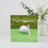 Carte Félicitations au golf "Trou en un ton golf (Debout devant)