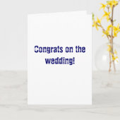 Carte Félicitations au mariage ! (Fleur jaune)