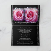 Carte Félicitations au Mariage de votre petite-fille (Intérieur)