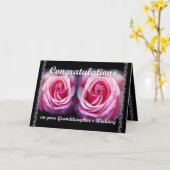 Carte Félicitations au Mariage de votre petite-fille (Fleur jaune)