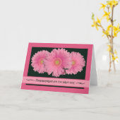 Carte Félicitations au Mariage en grec, Gerbera Daisy (Fleur jaune)